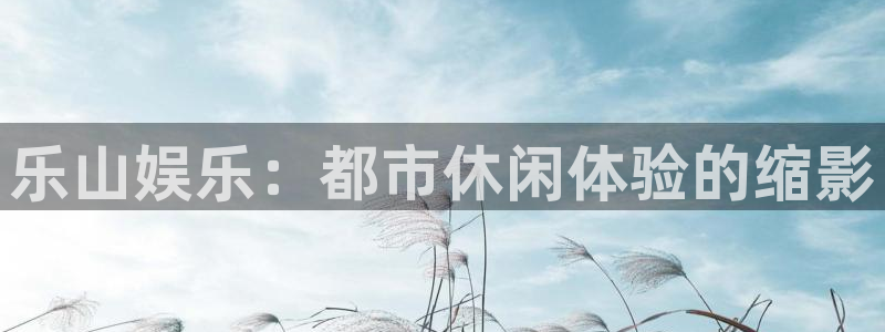 500网官网入口：乐山娱乐：都市休闲体验的缩影